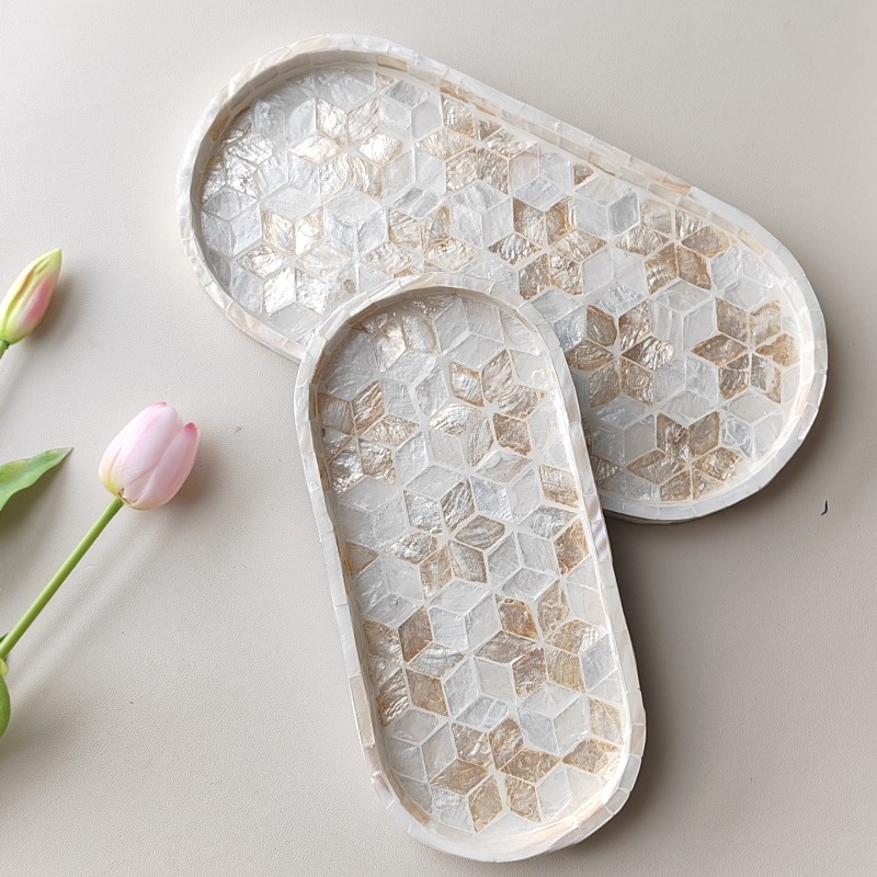 Marble Serving Board - Vassoio di Lusso Nordico in Conchiglia
