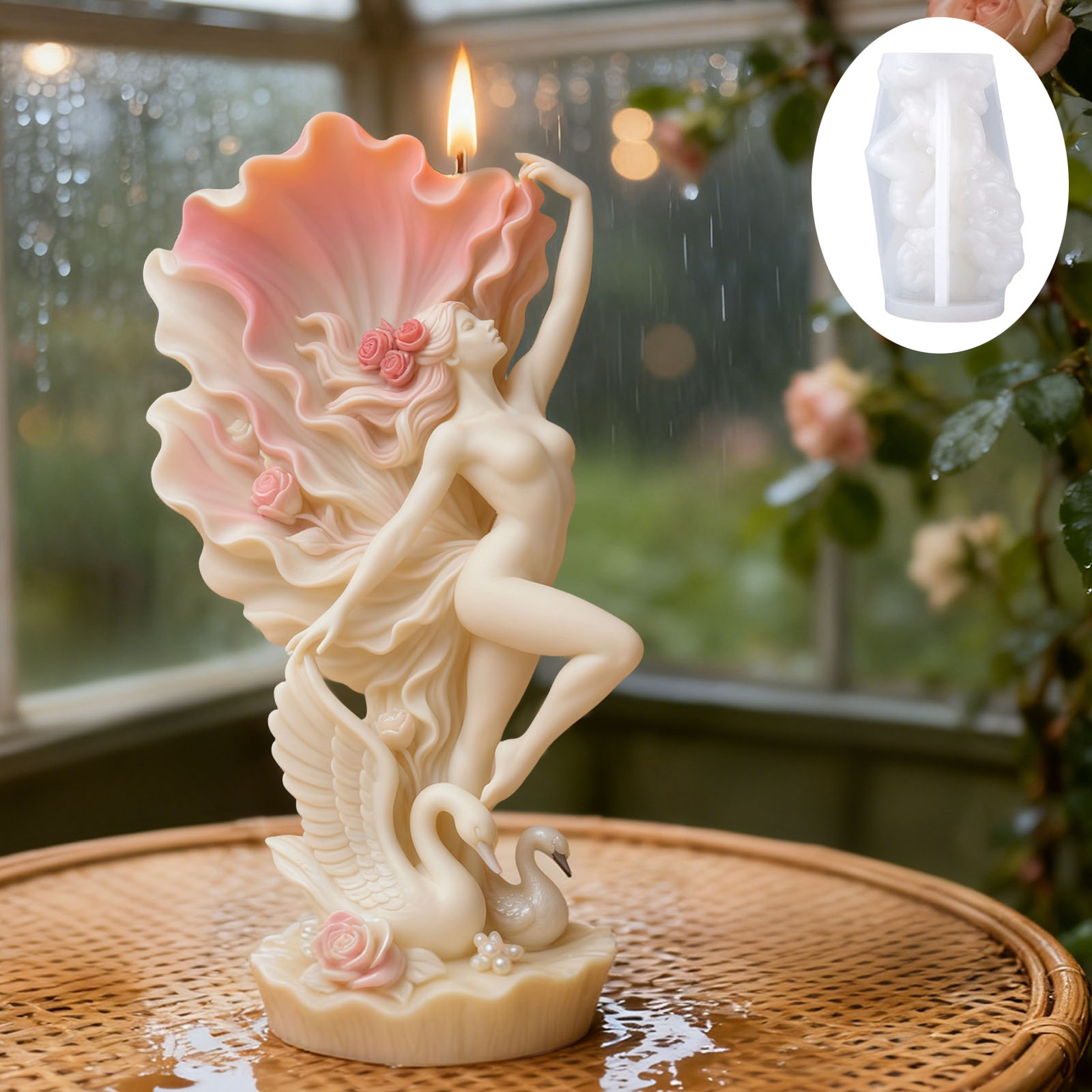 Scented Candle Luxury - Elegante stampo per candele Swan Dancer: