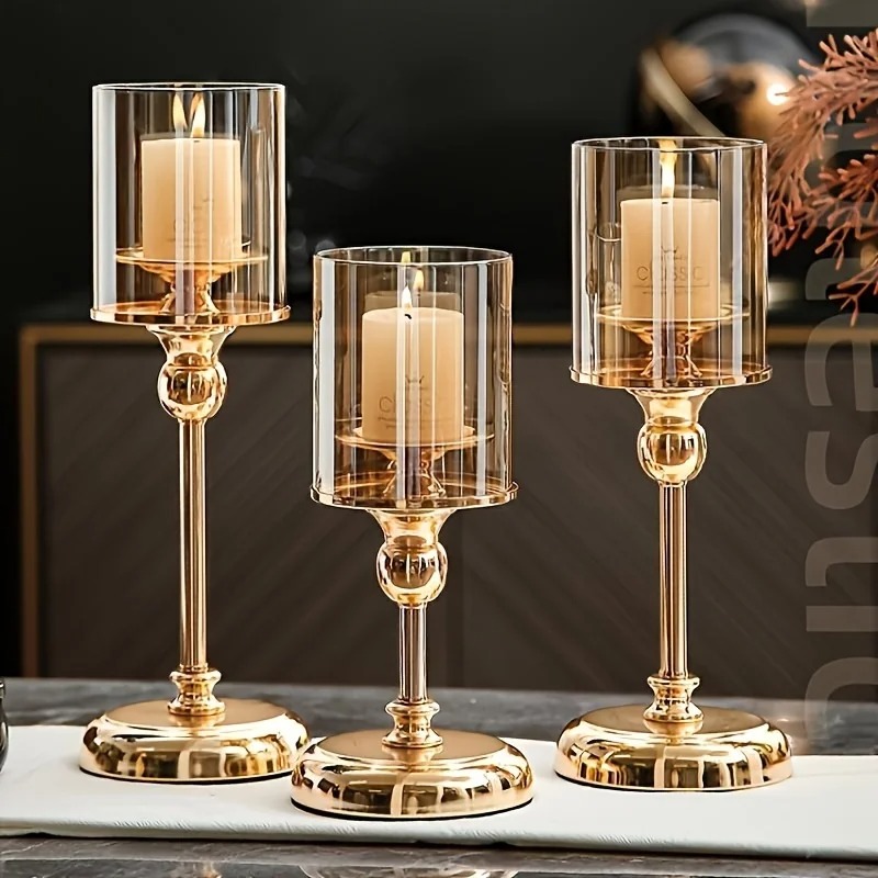 Scented Candle Luxury - 1 set di portacandele in vetro