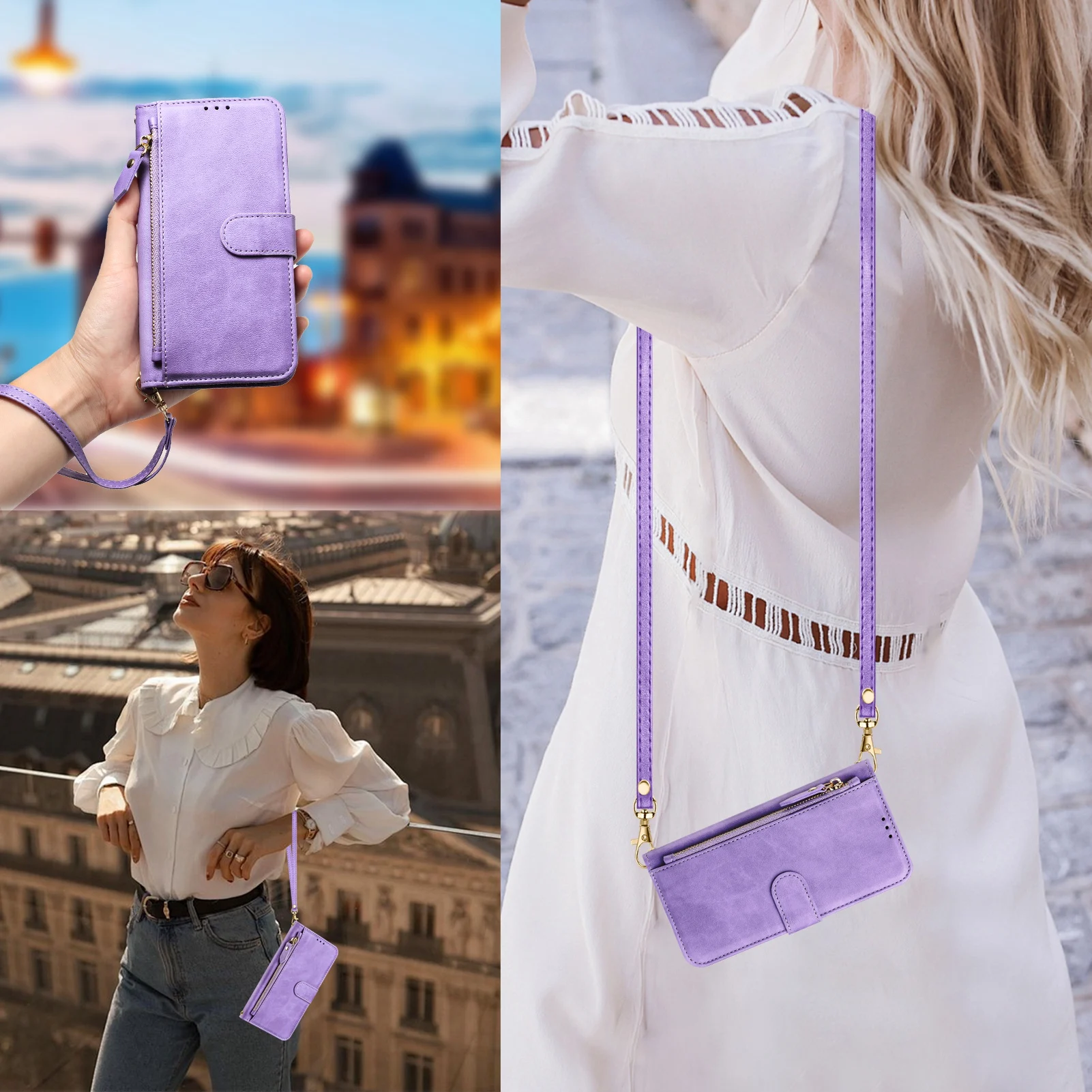 Leather Card Wallet - Custodia a Portafoglio in Pelle con