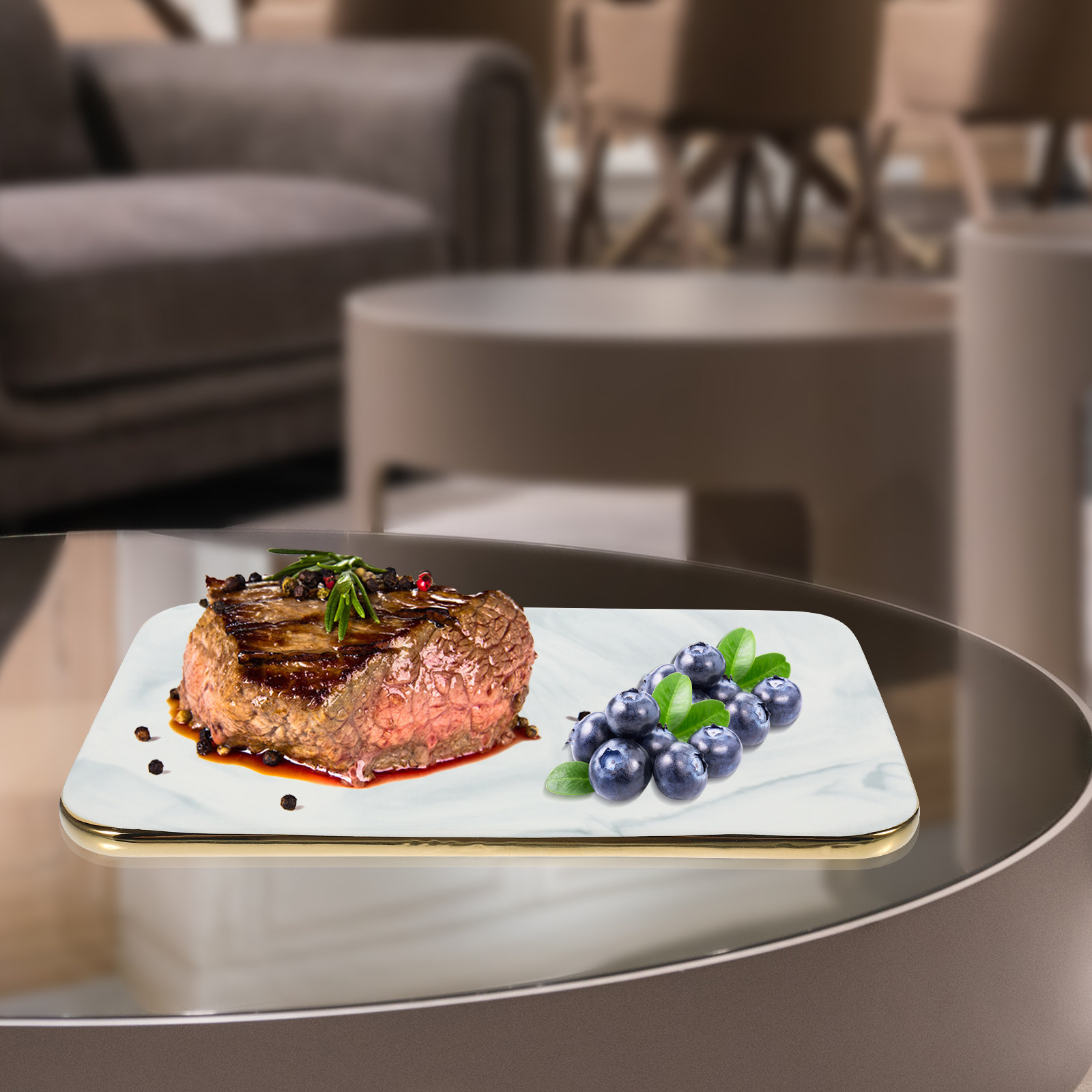 Marble Serving Board - Tagliere in Marmo per Cucina, Vassoio