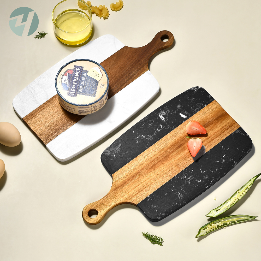 Marble Serving Board - Jaswehome Tagliere in Marmo Legno da