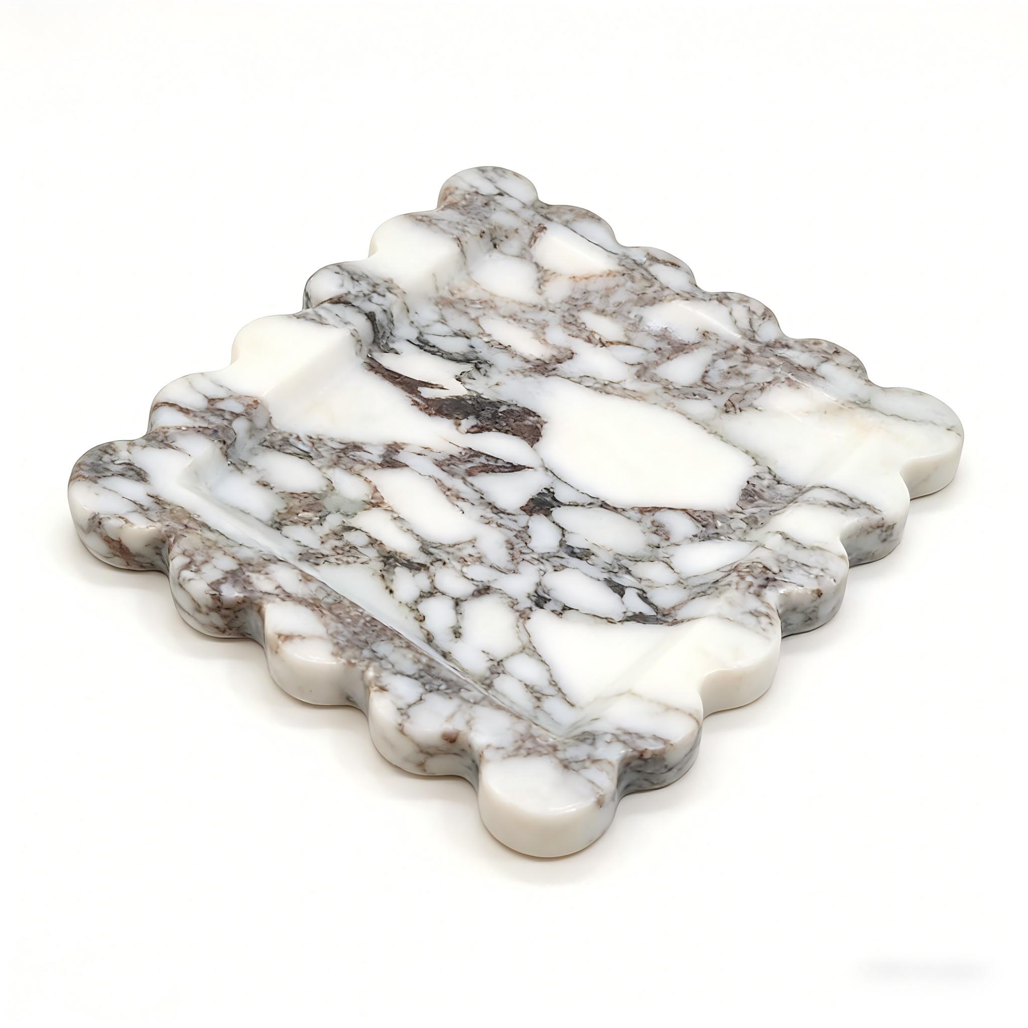 Marble Serving Board - Vassoio decorativo in marmo, quadrato con