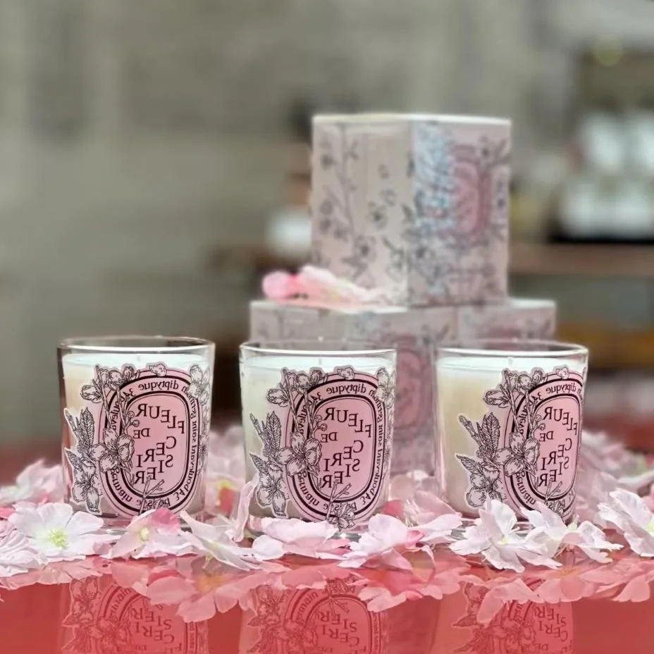 Scented Candle Luxury - Romantico Limited Diptyques candele Sakura fragranza