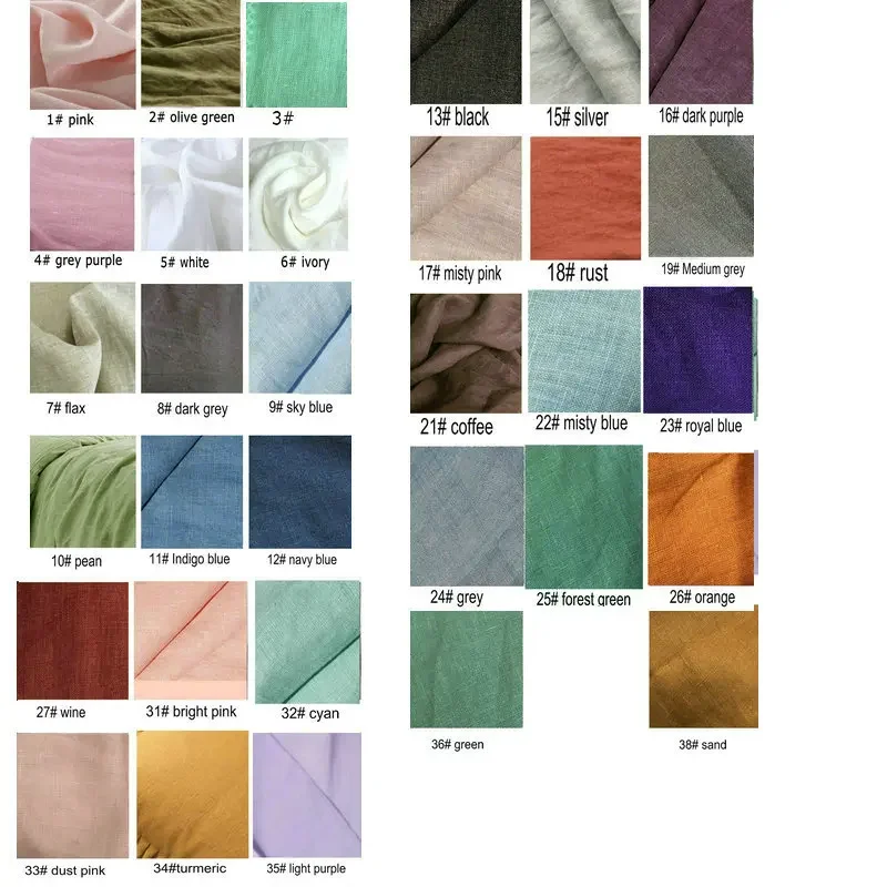 Linen Napkin Set - Tessuto di lino francese 100% larghezza
